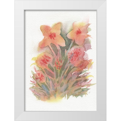 Blues and Grays II White Modern Wood Framed Art Print by Lee, Judson