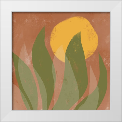 Aloe and Sun White Modern Wood Framed Art Print by Lee, Judson