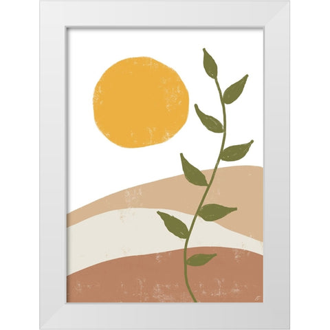 Sand Scape White Modern Wood Framed Art Print by Lee, Judson