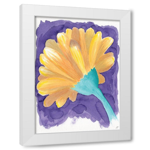 Vivid Flower White Modern Wood Framed Art Print by Lee, Judson