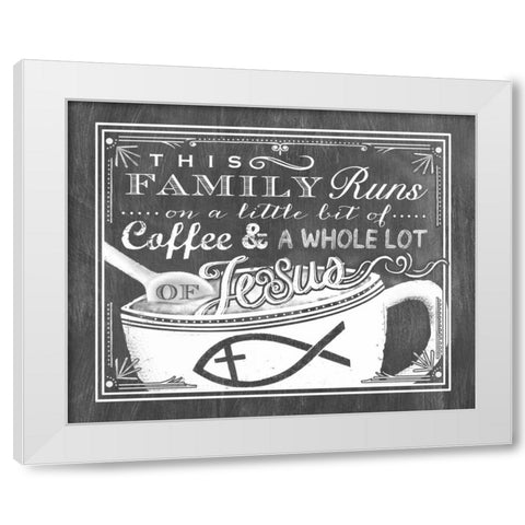 This Family White Modern Wood Framed Art Print by Longfellow Designs