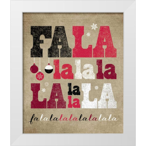 Falala White Modern Wood Framed Art Print by Longfellow Designs