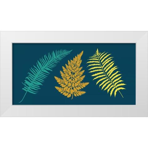 Ferns White Modern Wood Framed Art Print by Designs, Longfellow
