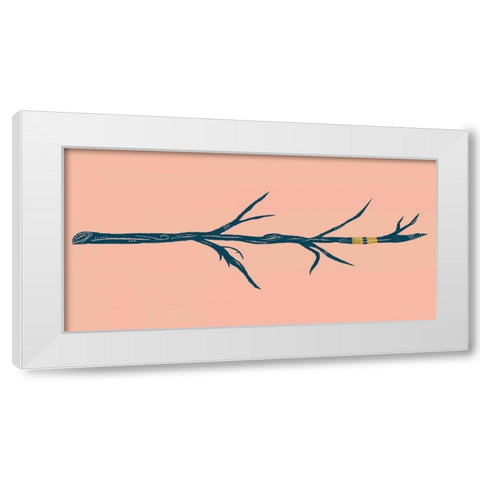 Branch White Modern Wood Framed Art Print by Designs, Longfellow