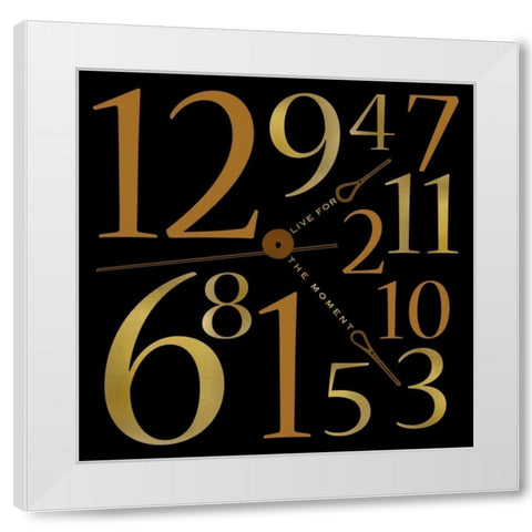 Time White Modern Wood Framed Art Print by Designs, Longfellow