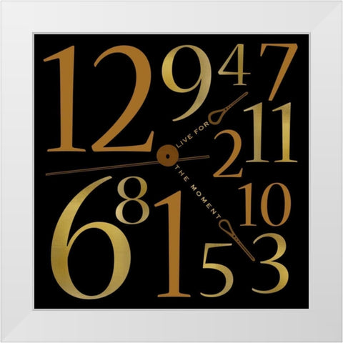 Time White Modern Wood Framed Art Print by Designs, Longfellow