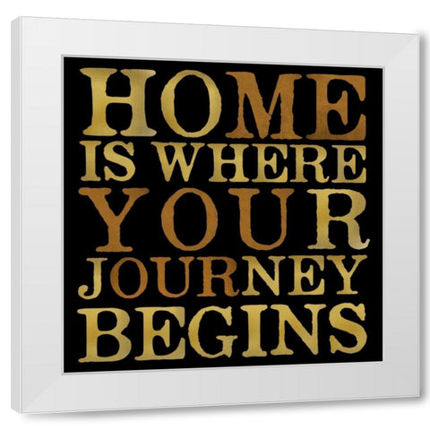 Home White Modern Wood Framed Art Print by Designs, Longfellow