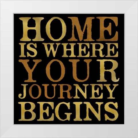Home White Modern Wood Framed Art Print by Designs, Longfellow