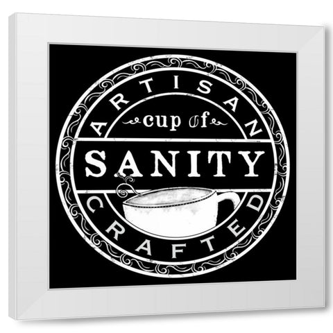 Sanity White Modern Wood Framed Art Print by Designs, Longfellow