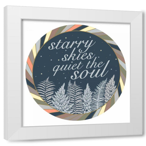 Starry White Modern Wood Framed Art Print by Designs, Longfellow
