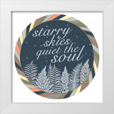 Starry White Modern Wood Framed Art Print by Designs, Longfellow