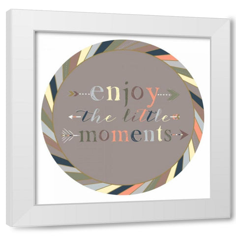 Moments White Modern Wood Framed Art Print by Designs, Longfellow