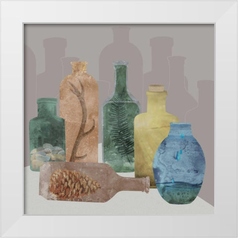 Woods White Modern Wood Framed Art Print by Longfellow Designs