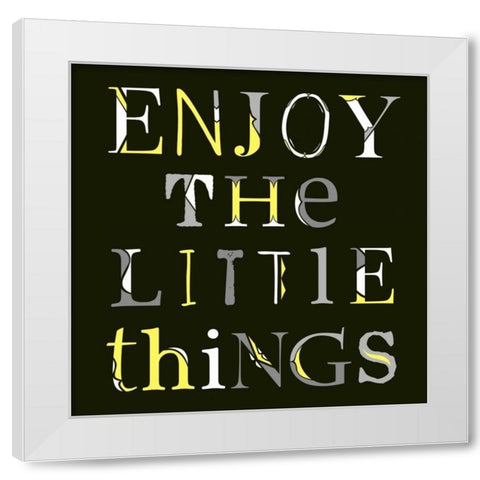 Little Things White Modern Wood Framed Art Print by Longfellow Designs