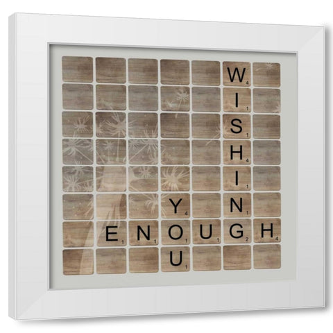 Wish Enough White Modern Wood Framed Art Print by Longfellow Designs