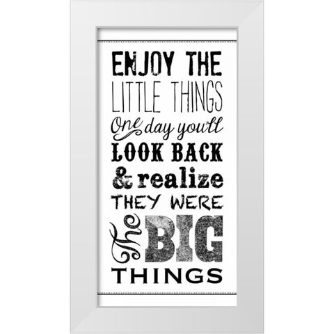 Little Things BNW White Modern Wood Framed Art Print by Longfellow Designs