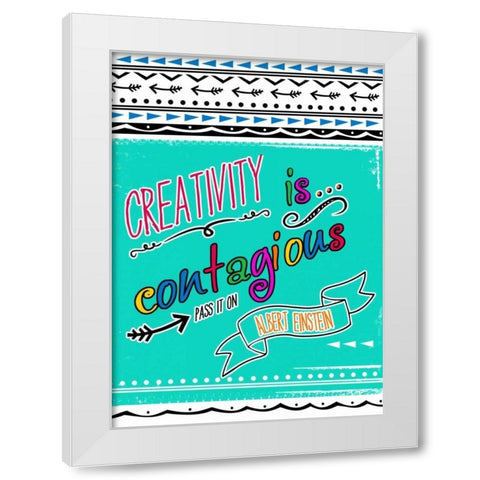 Creativity White Modern Wood Framed Art Print by Longfellow Designs