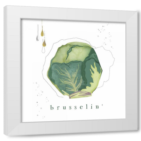 Brussel White Modern Wood Framed Art Print by Longfellow Designs