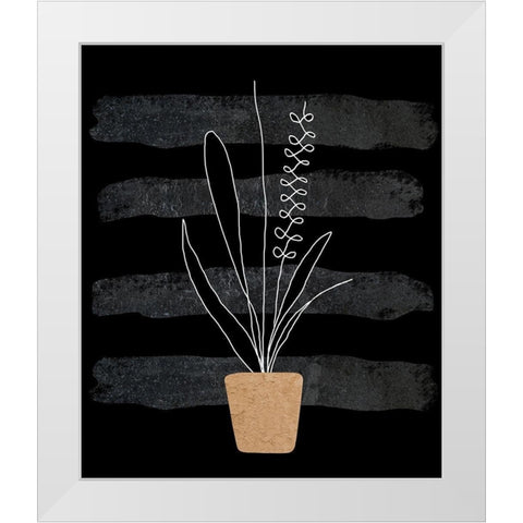 Scandi Plant II White Modern Wood Framed Art Print by Longfellow Designs