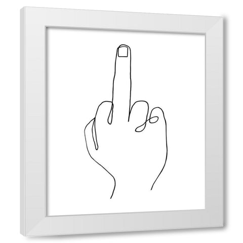 Bird White Modern Wood Framed Art Print by Longfellow Designs