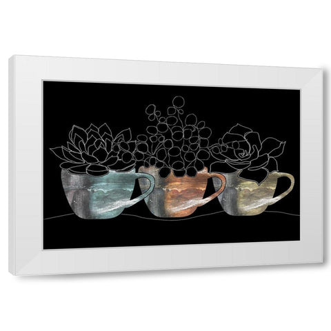 Succulent Series White Modern Wood Framed Art Print by Longfellow Designs