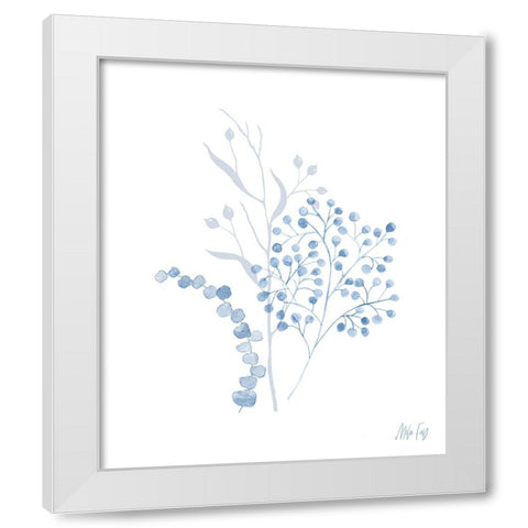 Branches II White Modern Wood Framed Art Print by Fay, Mela