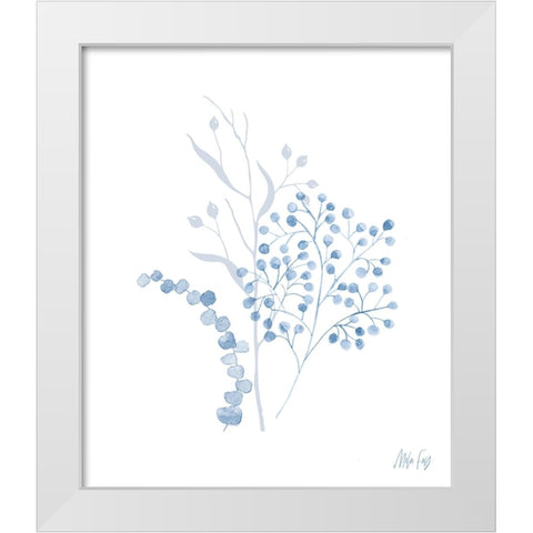 Branches II White Modern Wood Framed Art Print by Fay, Mela