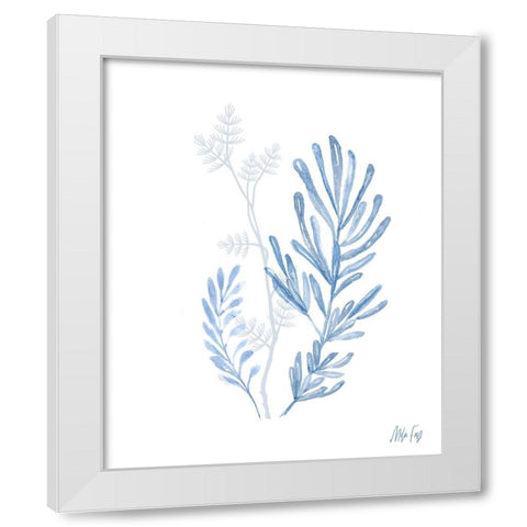 Branches III White Modern Wood Framed Art Print by Fay, Mela