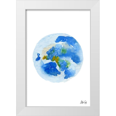 Earth White Modern Wood Framed Art Print by Fay, Mela