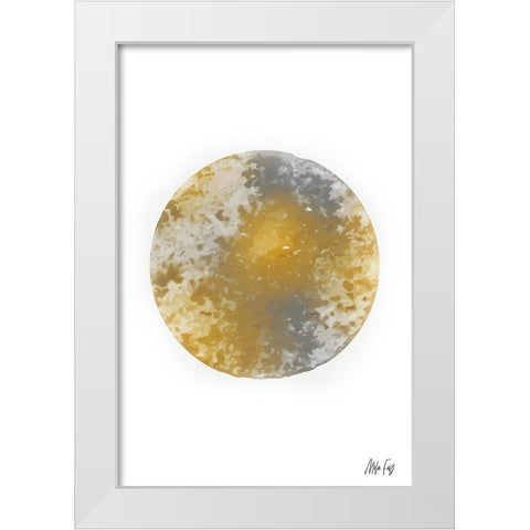 Jupiter White Modern Wood Framed Art Print by Fay, Mela