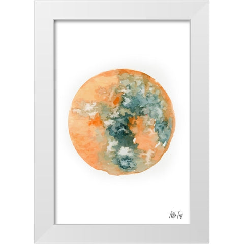 Mars White Modern Wood Framed Art Print by Fay, Mela