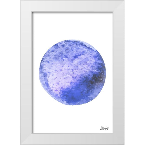 Neptune White Modern Wood Framed Art Print by Fay, Mela