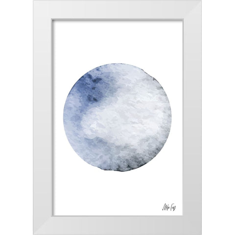 Pluto White Modern Wood Framed Art Print by Fay, Mela