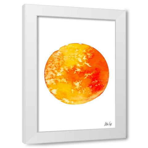 Sun White Modern Wood Framed Art Print by Fay, Mela
