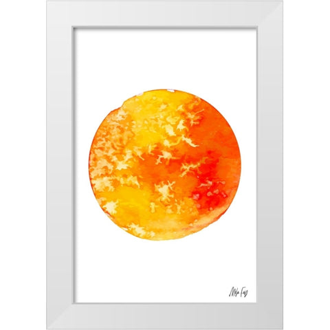 Sun White Modern Wood Framed Art Print by Fay, Mela