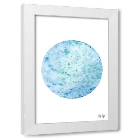 Uranus White Modern Wood Framed Art Print by Fay, Mela