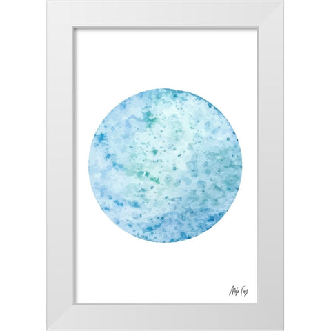 Uranus White Modern Wood Framed Art Print by Fay, Mela