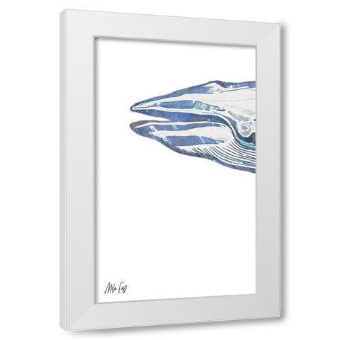 Whale I White Modern Wood Framed Art Print by Fay, Mela
