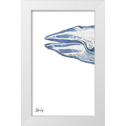 Whale I White Modern Wood Framed Art Print by Fay, Mela