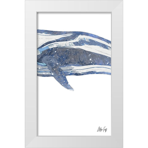 Whale II White Modern Wood Framed Art Print by Fay, Mela