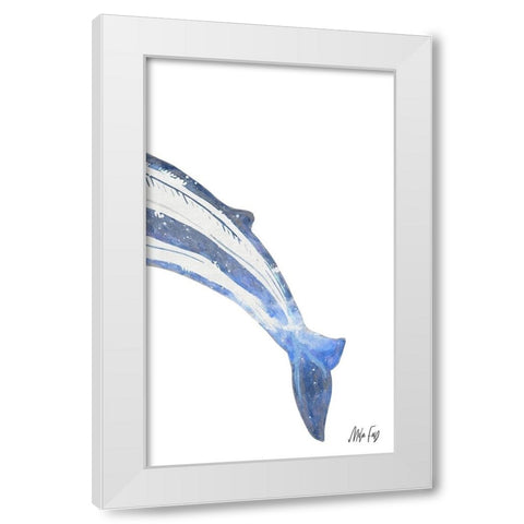 Whale III White Modern Wood Framed Art Print by Fay, Mela