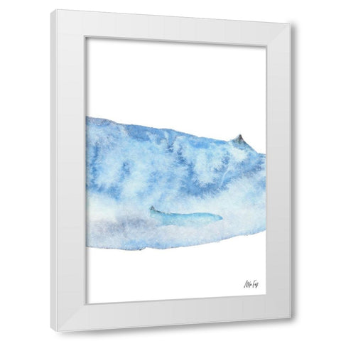 Whale II White Modern Wood Framed Art Print by Fay, Mela