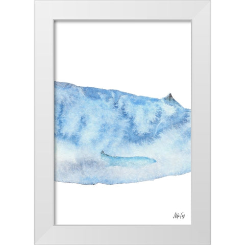 Whale II White Modern Wood Framed Art Print by Fay, Mela