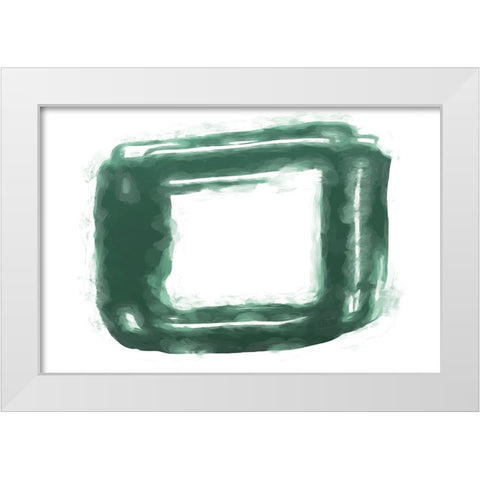 Shape Abstract II White Modern Wood Framed Art Print by Fay, Mela