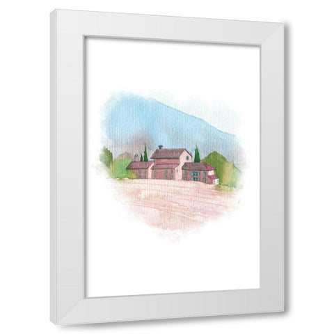 Landscape II White Modern Wood Framed Art Print by Fay, Mela