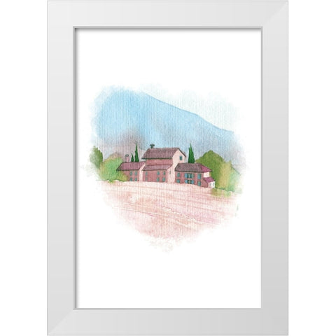 Landscape II White Modern Wood Framed Art Print by Fay, Mela