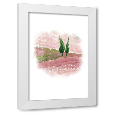 Landscape III White Modern Wood Framed Art Print by Fay, Mela