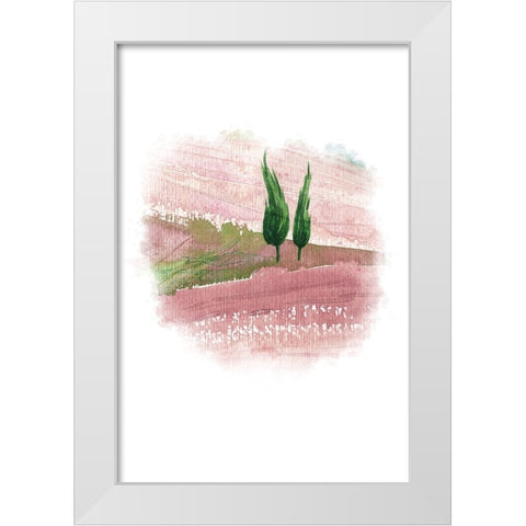 Landscape III White Modern Wood Framed Art Print by Fay, Mela