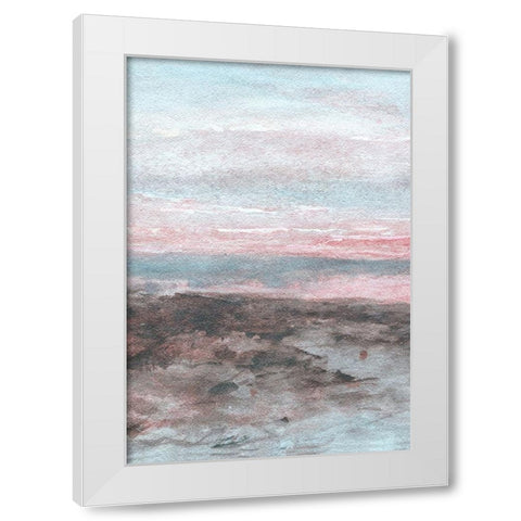 Sunset II White Modern Wood Framed Art Print by Fay, Mela