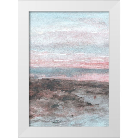 Sunset II White Modern Wood Framed Art Print by Fay, Mela